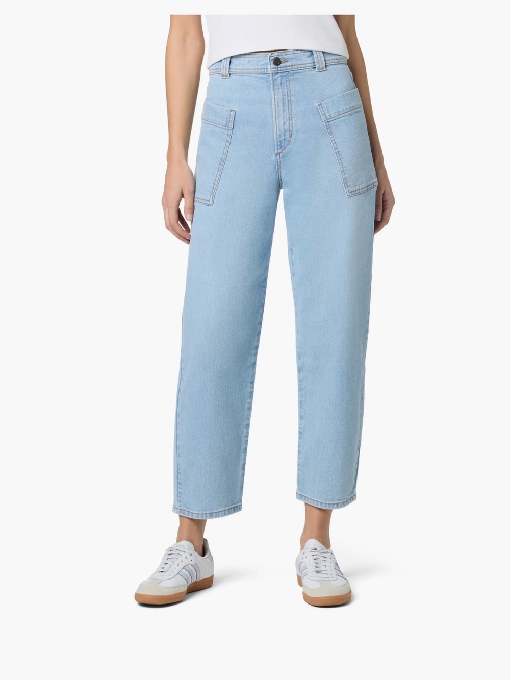 Joe’s Luanda Barell Leg Ligh Blue Patch Pockets Women’s Jeans Size 28 NWT